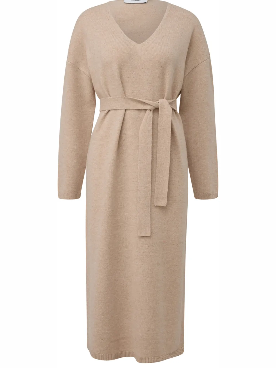 Comma wollen midi jurk beige, foto 2