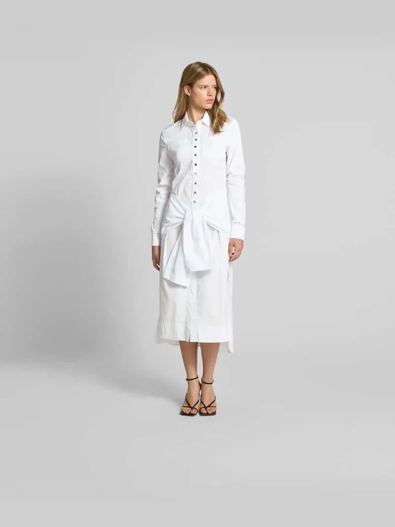 Rabanne Maxi jurk met drukknoopsluiting Wit