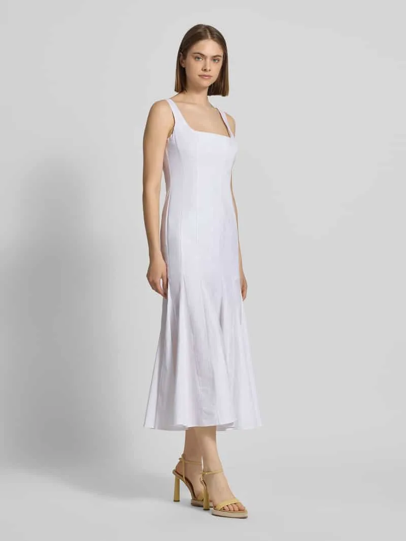 bardot cocktailjurk met vierkante hals model 'LOLITA' offwhite, foto 4