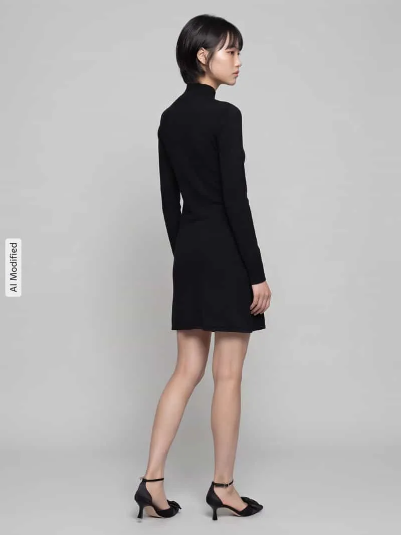 Only Tricotjurk met mockneck zwart, foto 3