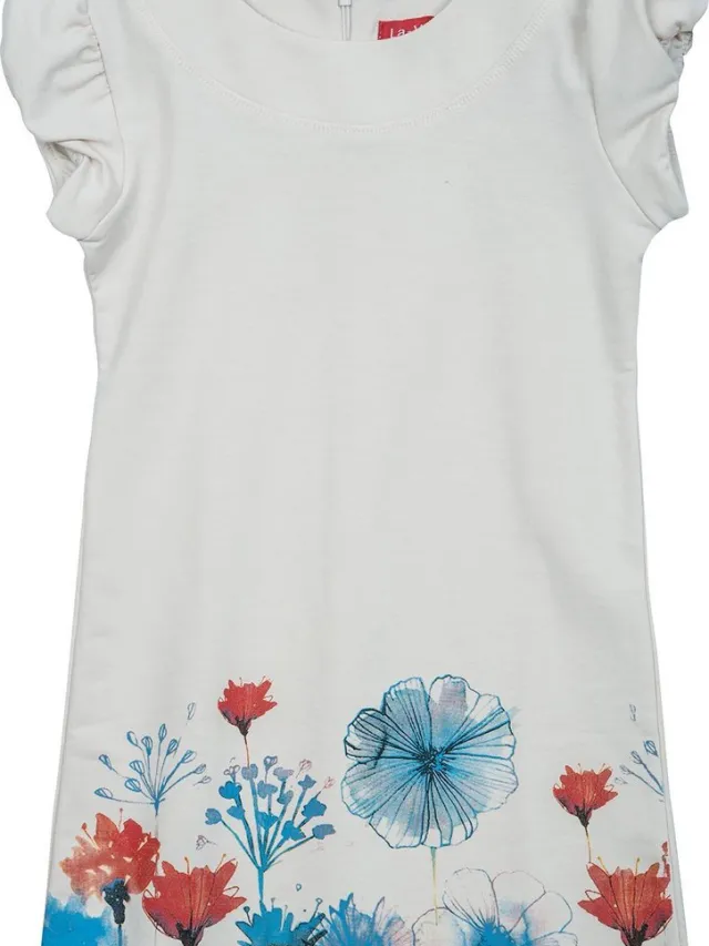 La V sweatstof jurk Megan Cream 110