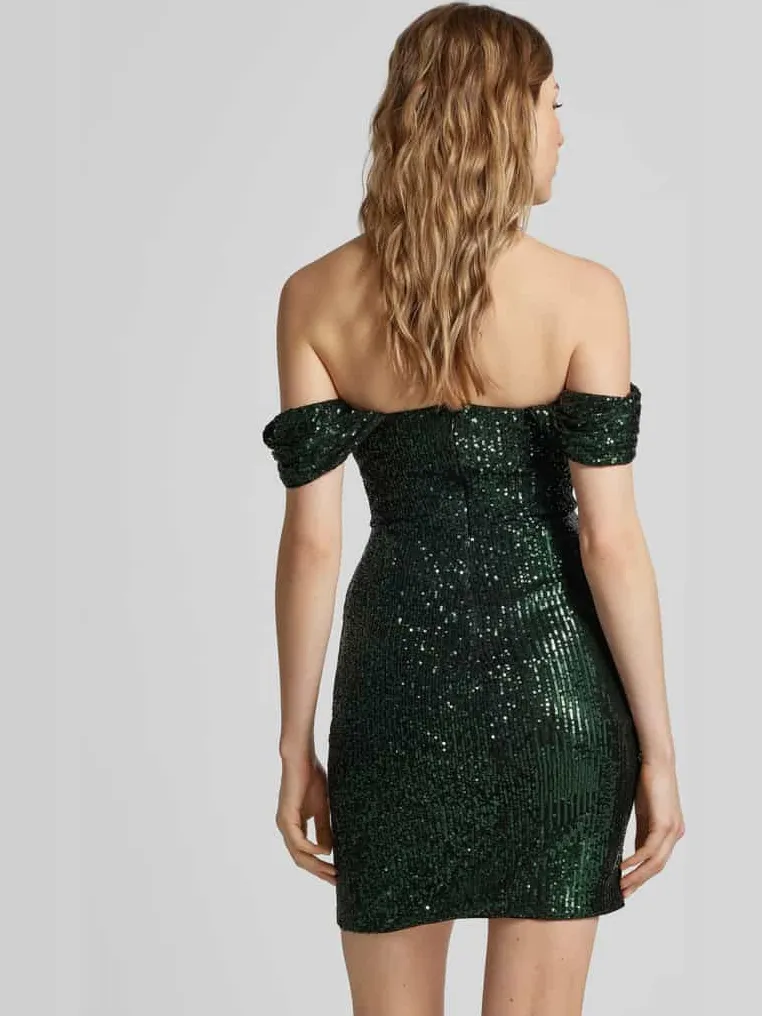 Lipsy Cocktailjurk met pailletten groen, foto 3