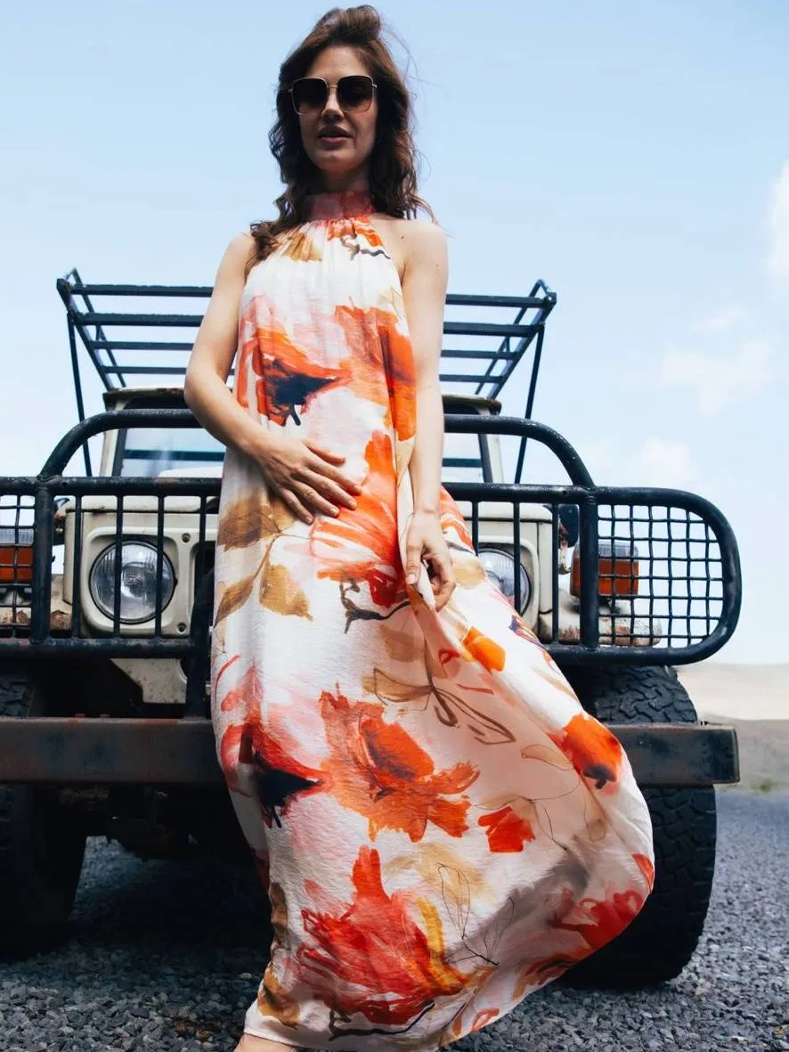 LabeL DOT gebloemde maxi jurk multi, foto 4