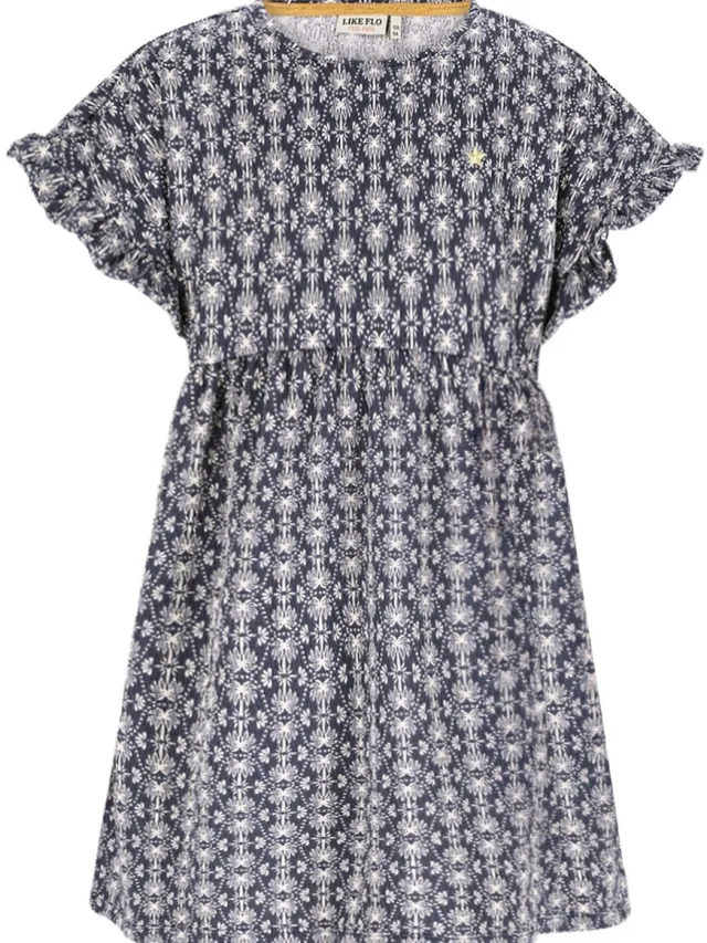 Like Flo F601-5823 Meisjes Jurk Palm