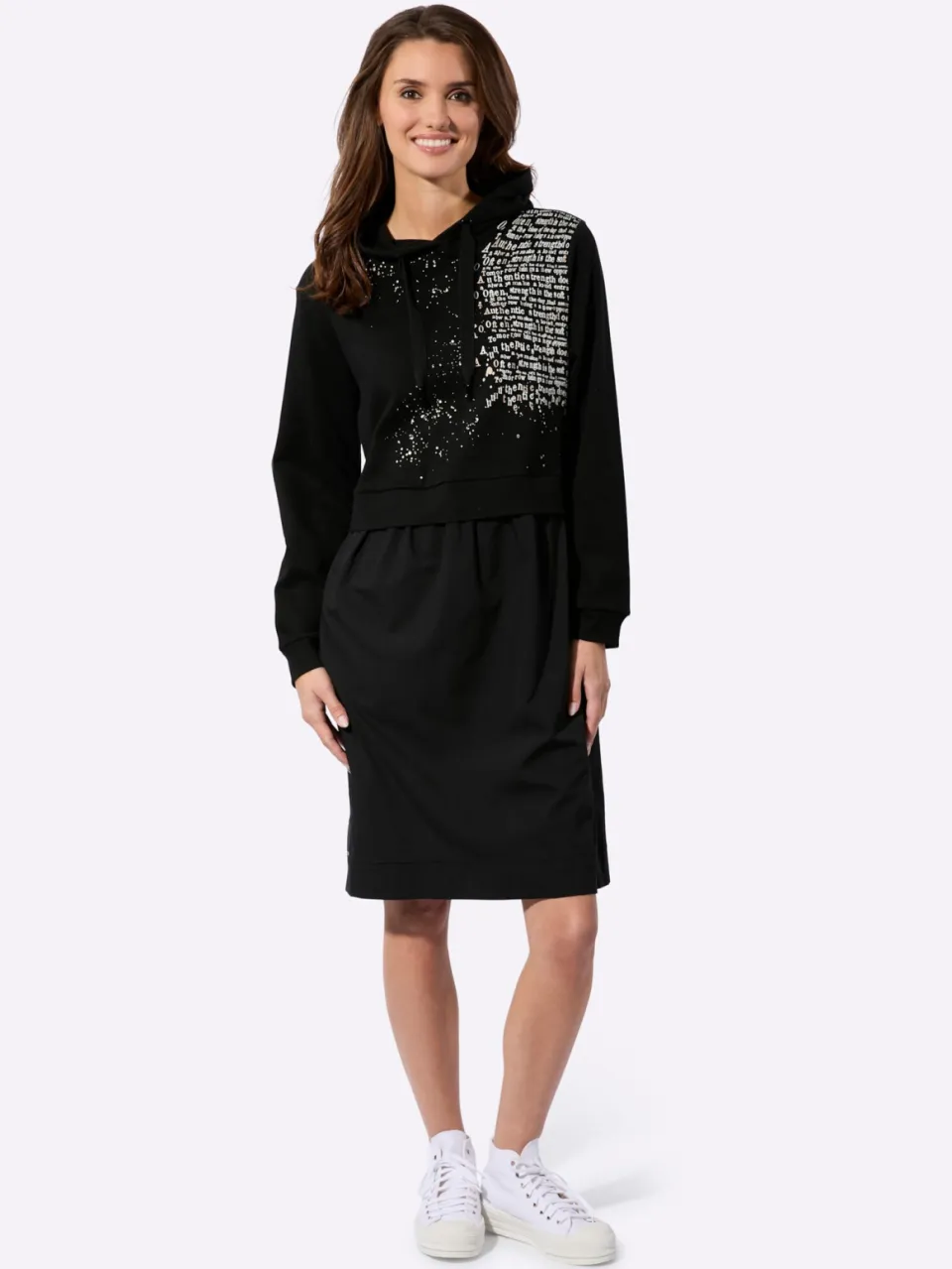 Sweatjurk zwart/wit
