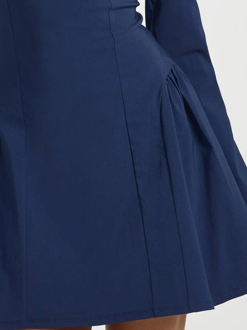 boohoo Dames Bengaline Vierkante Hals Getailleerde Skater Jurk marineblauw, foto 4