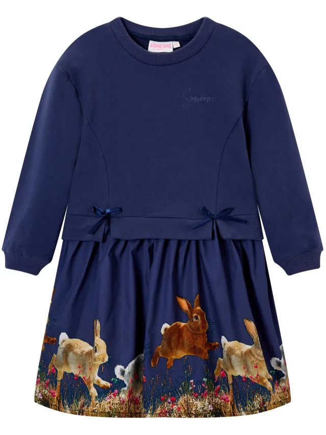 Someone FENNA-SG-52-I Meisjes Jurk - NAVY