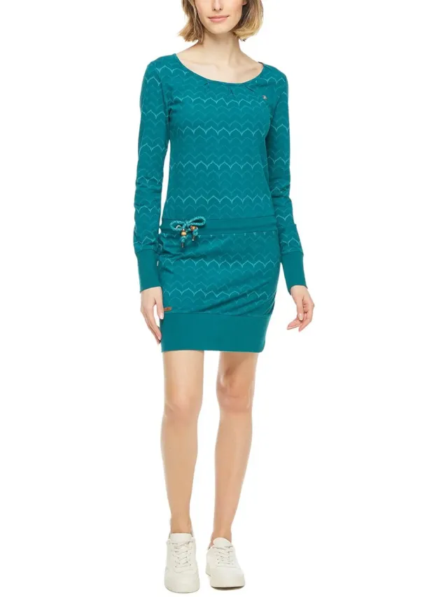Ragwear Damesjurk met lange mouwen Ragwear Alexa Chevron benzine