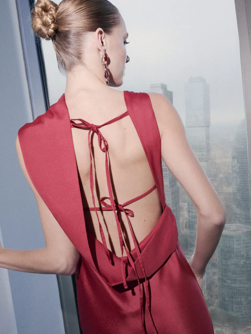 Trendyol TRENDYOLMİLLA Dames Rood Effen Maxi Mouwloos Stijlvol/Avond Recht Jurken, foto 2
