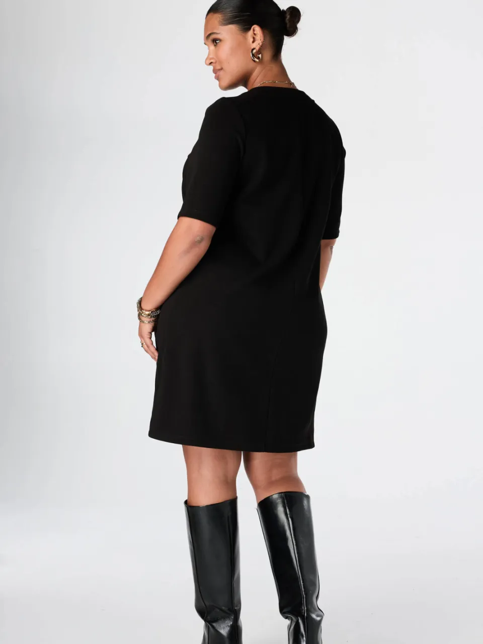 MS Mode korte jurk Plus Size - zwart, foto 4