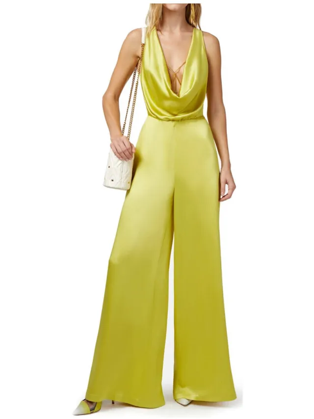 Elisabetta Franchi Jurk Elisabetta Franchi TU02042E2 Geel