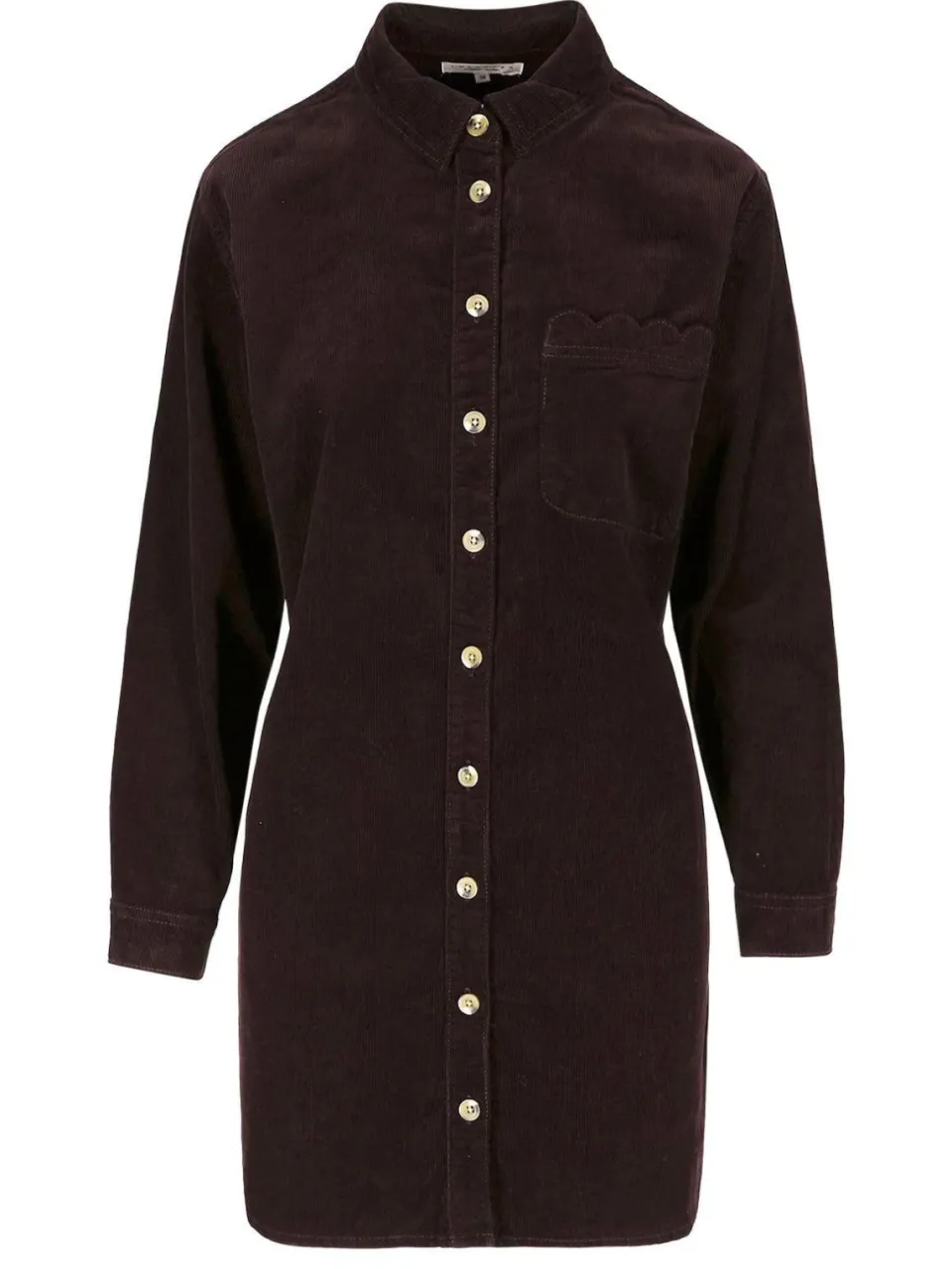 LOLALIZA corduroy korte blousejurk - aubergine, foto 2
