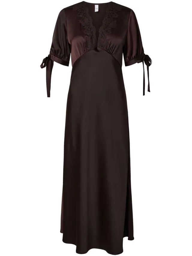 Yas Maxi jurk YASPELLA 2/4 Coffee Bean1
