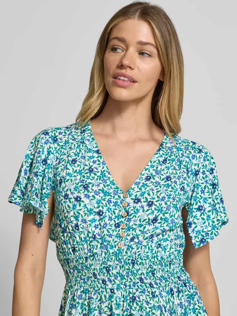 Apricot Knie-lange jurk van viscose turquoise, foto 4