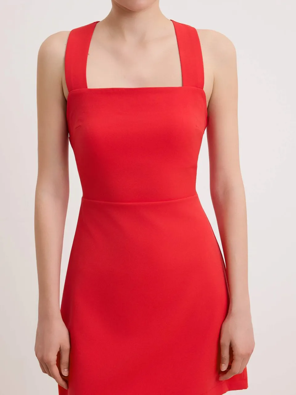 Trendyol TRENDYOLMİLLA Dames Rood Effen Kort / Mini Mouwloos A-lijn Jurken, foto 2