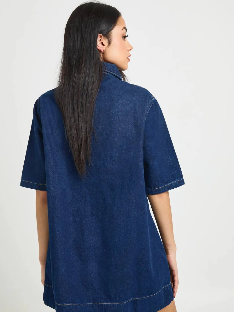 boohoo Dames Denim Jurk Met Korte Mouwen, foto 2