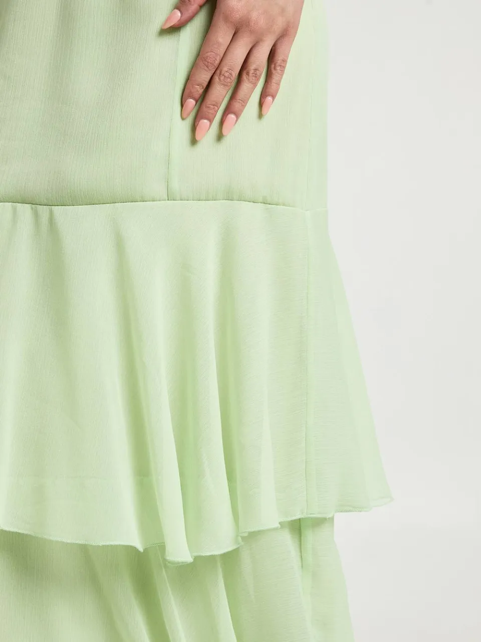 boohoo Dames Gelaagde Maxi Hemdjurk Van Chiffon In Toonkleuren verstandig, foto 3