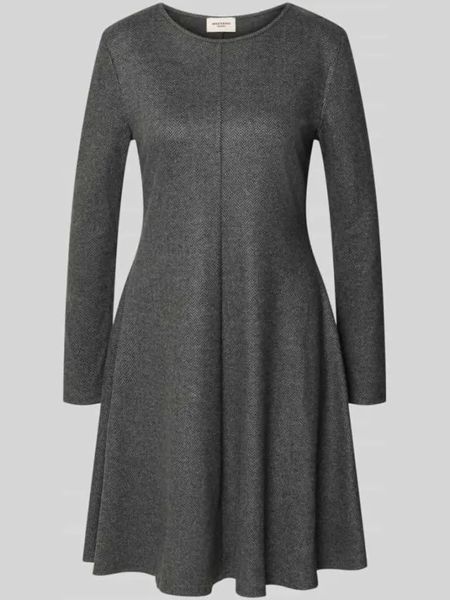 Max Mara Fit and Flare vrijetijdsjurk van viscosemix model 'ESULE' donkergrijs, foto 2