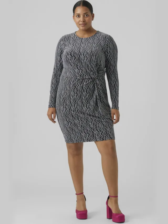 Vero Moda jurk VMKANZ Black SILVER LUREX