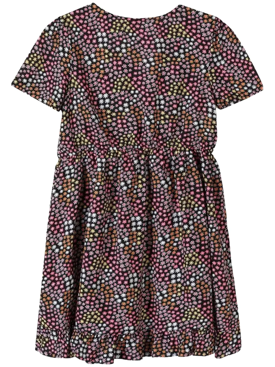 Minoti Meisjes Wrap Frill Hem Jurk (Veelkleurig) groen, foto 2