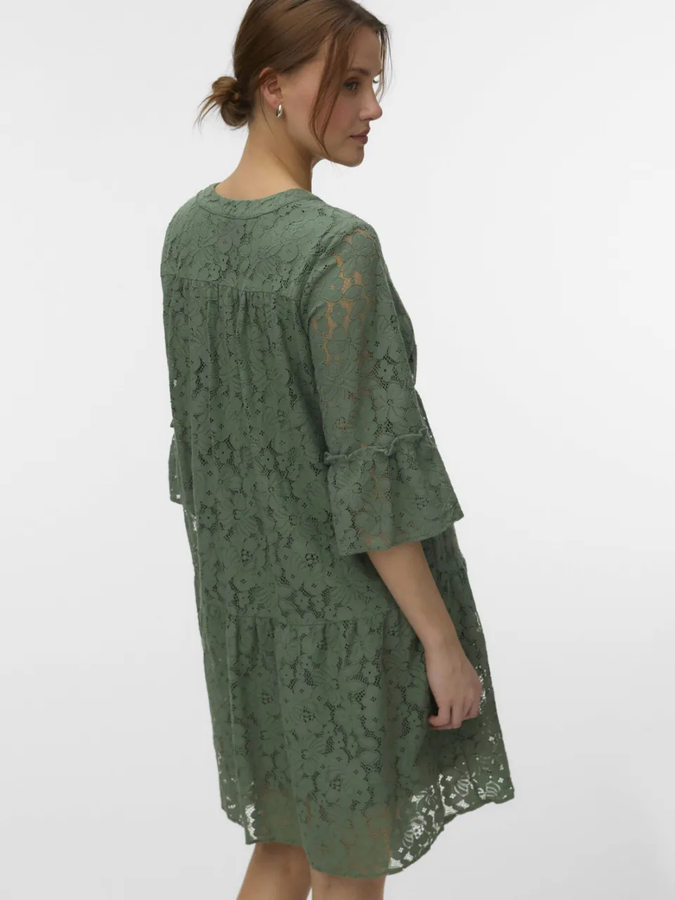 Vero Moda VMHONEY kanten jurk groen, foto 7