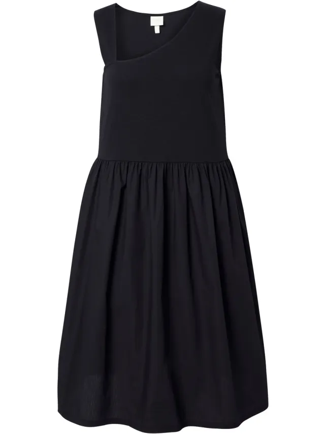 Ulla Popken Dames - Jurk - Zwart - Maat 42+
