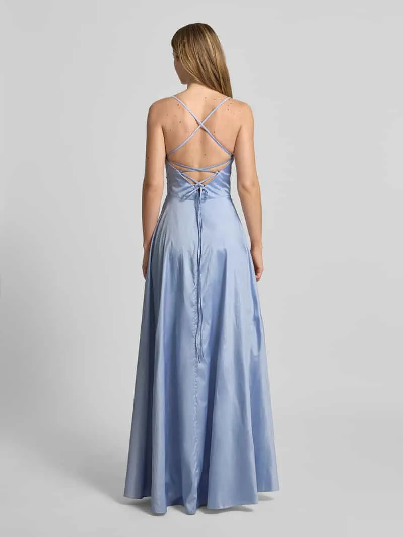 LUXUAR FASHION Avondjurk met plooien lichtblauw, foto 3