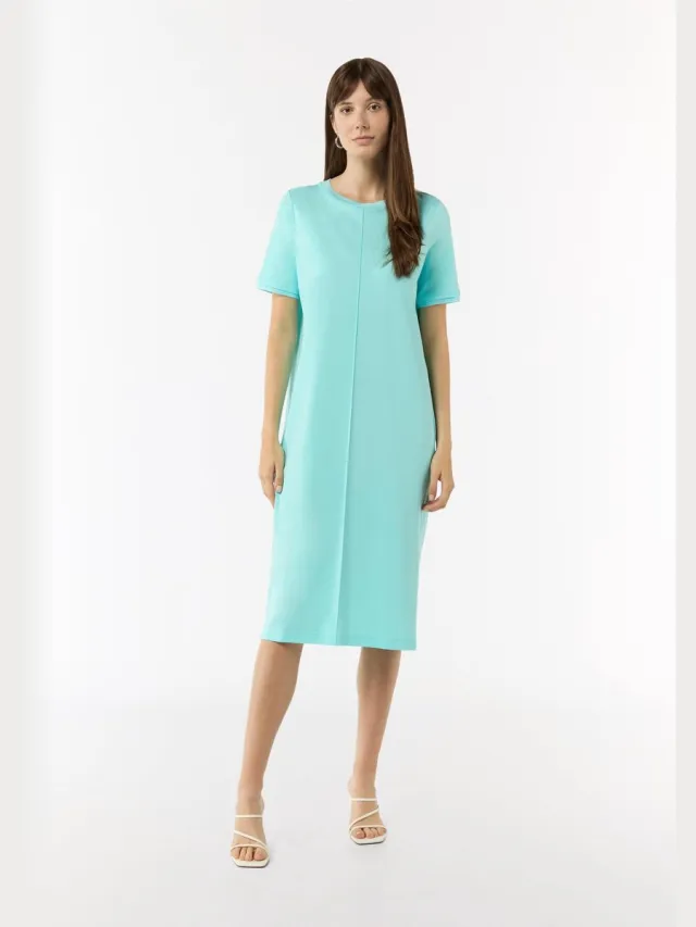 Comma female - T-shirtjurk met zijsplit oceaangroen