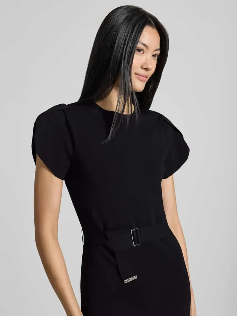 Ted Baker Slim fit midi-jurk van viscosemix model 'JULIANY' zwart, foto 3