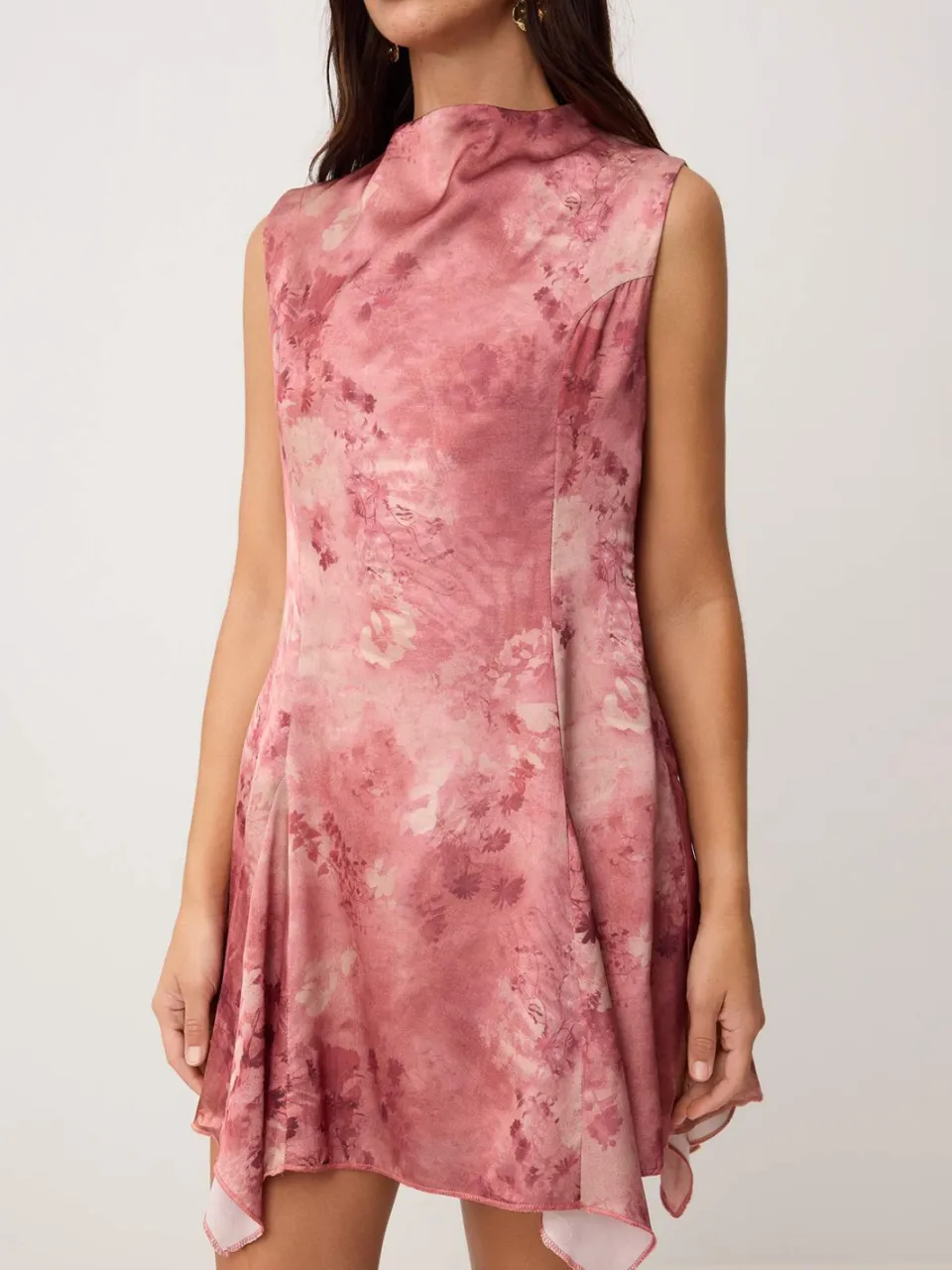 Trendyol TRENDYOLMİLLA Dames Meerkleurig Abstract Kort / Mini Mouwloos Asymmetrisch Jurken veelkleurig, foto 2