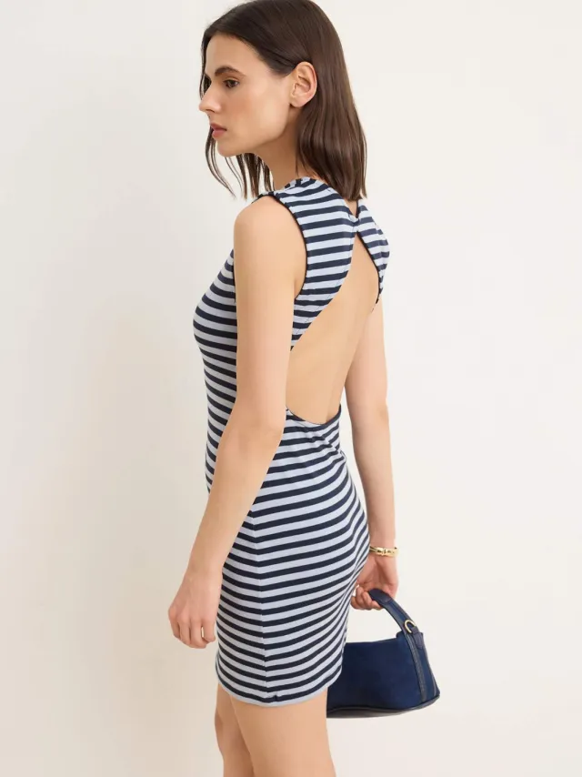 Trendyol TRENDYOLMİLLA Dames Meerkleurig Gestreept Midi Mouwloos Bodycon Jurken veelkleurig, foto 2