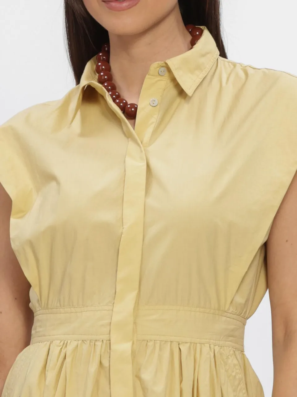 Rouge Edit Dames Jurken Rouasher S/s Midi Dress - Geel, foto 4