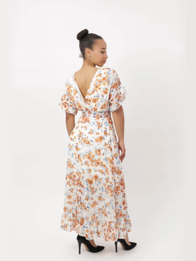 Elara Maxikleid Dunkelorange