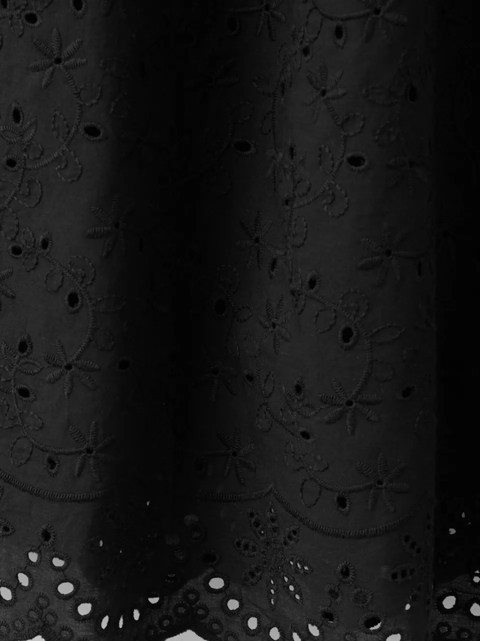 Mango strapless broderie maxi jurk - zwart, foto 6