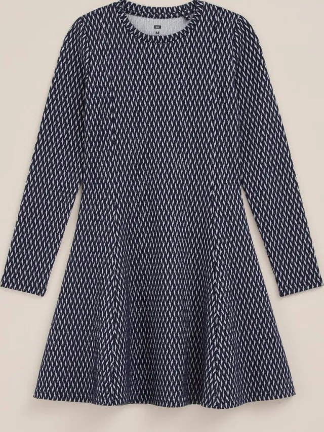 WE Fashion Meisjes jurk met dessin Silver