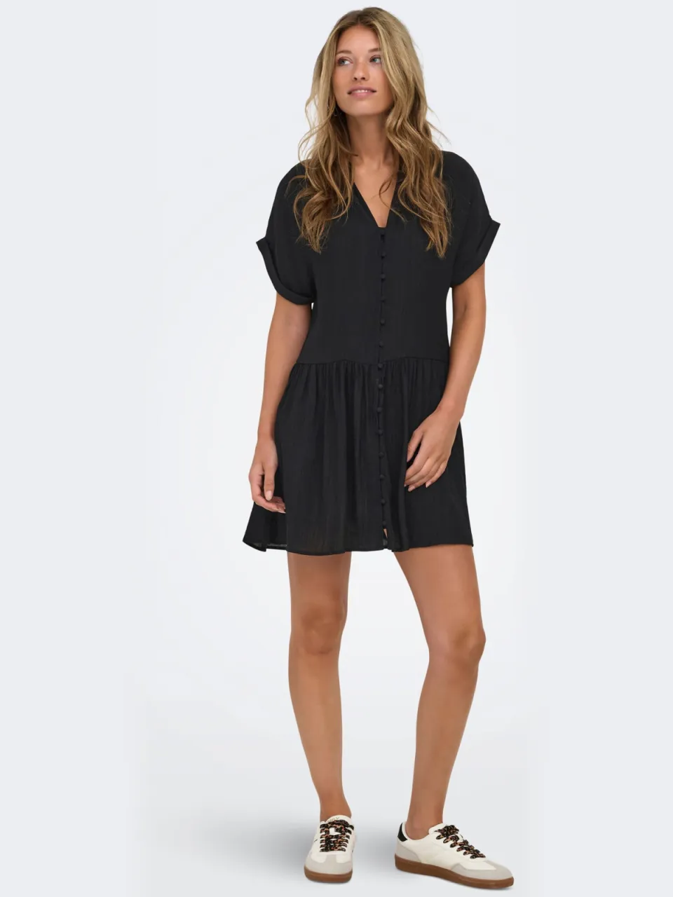 Only korte blousejurk - zwart, foto 3