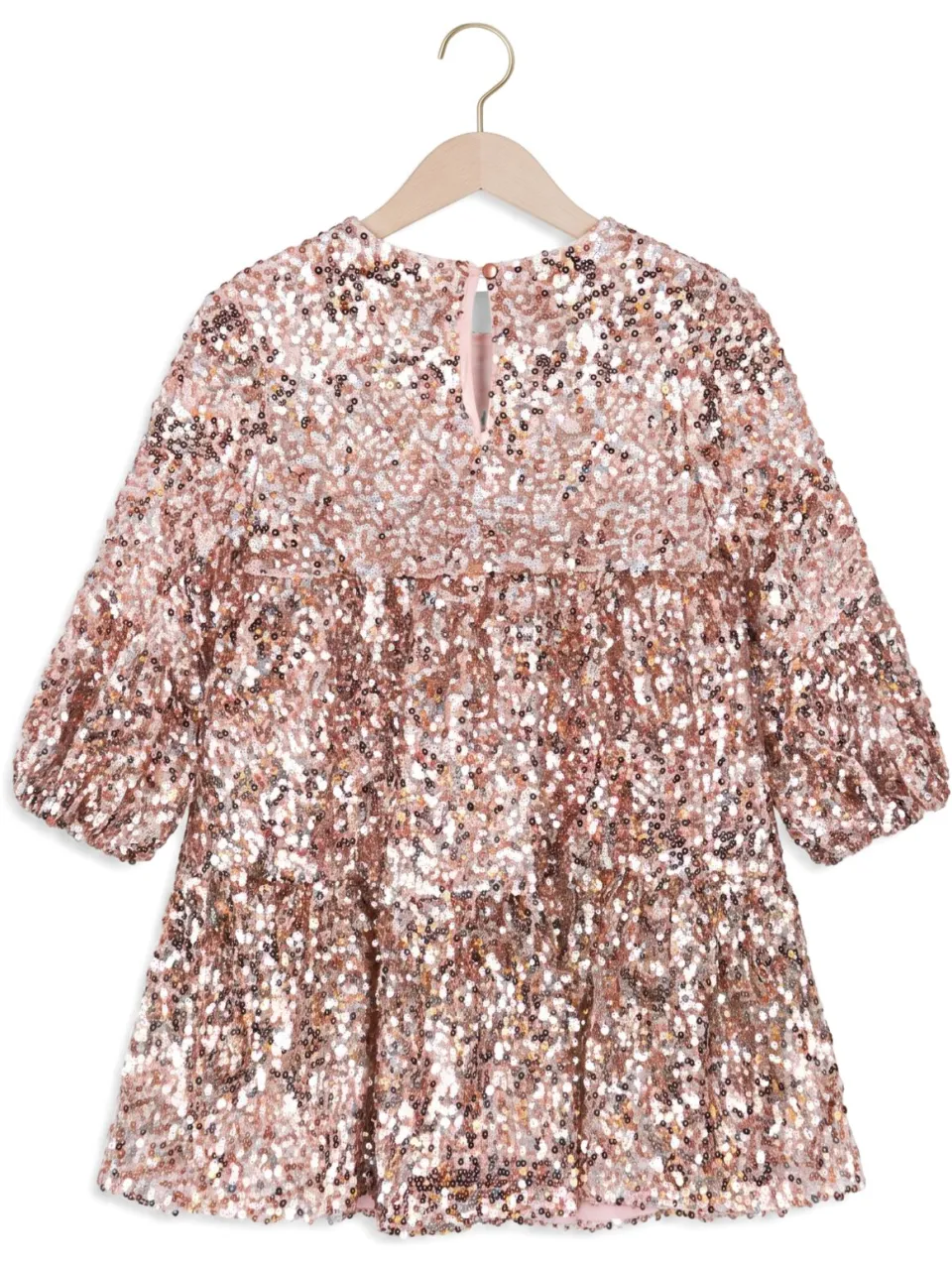 Konges Slojd Meisjes Jurken Lila Sequins Dress - Roze, foto 3