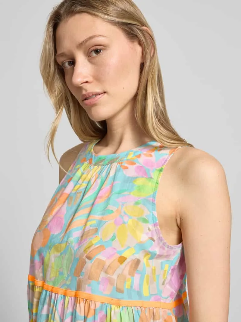 Emily Van den Bergh mini-jurk met rugdecolleté en druppelvormige hals lichtgeel, foto 5