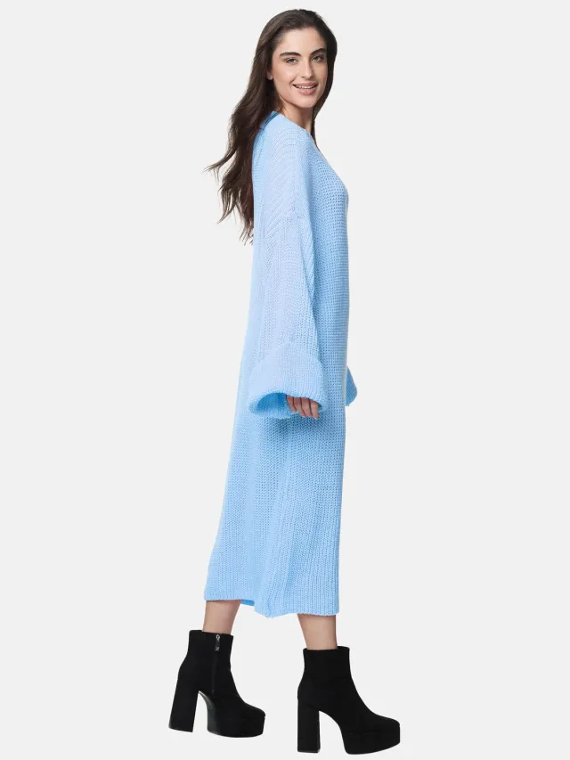 Elara Strickkleid Hellblau