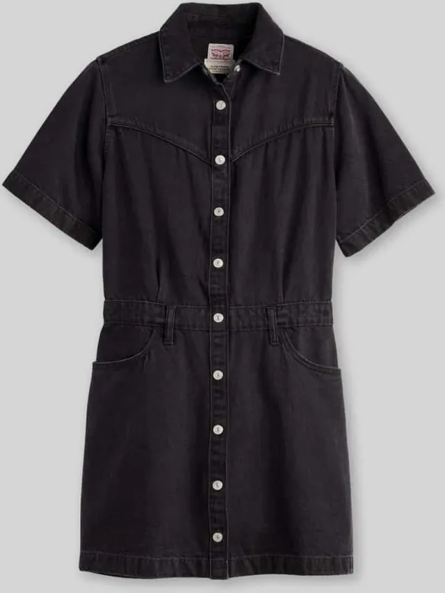 Levi's Denimjurk met knoopsluiting van puur katoen, foto 2