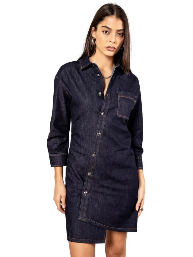 Freeman T.Porter Dames denim jurk Freeman T Porter Ezzia twist