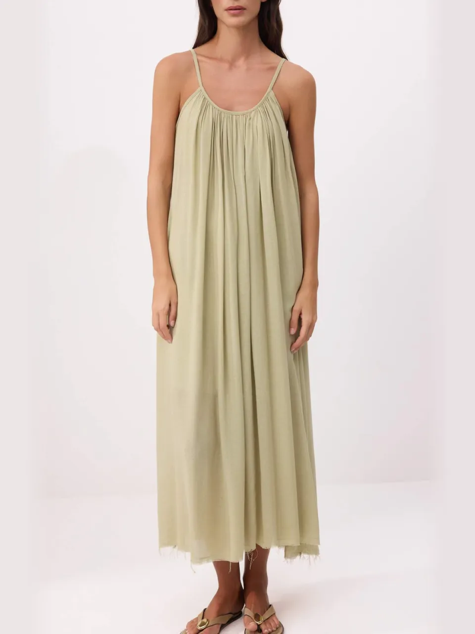 Turkishsouq Platte, mouwloze maxi-jurk voor dames bruin, foto 2