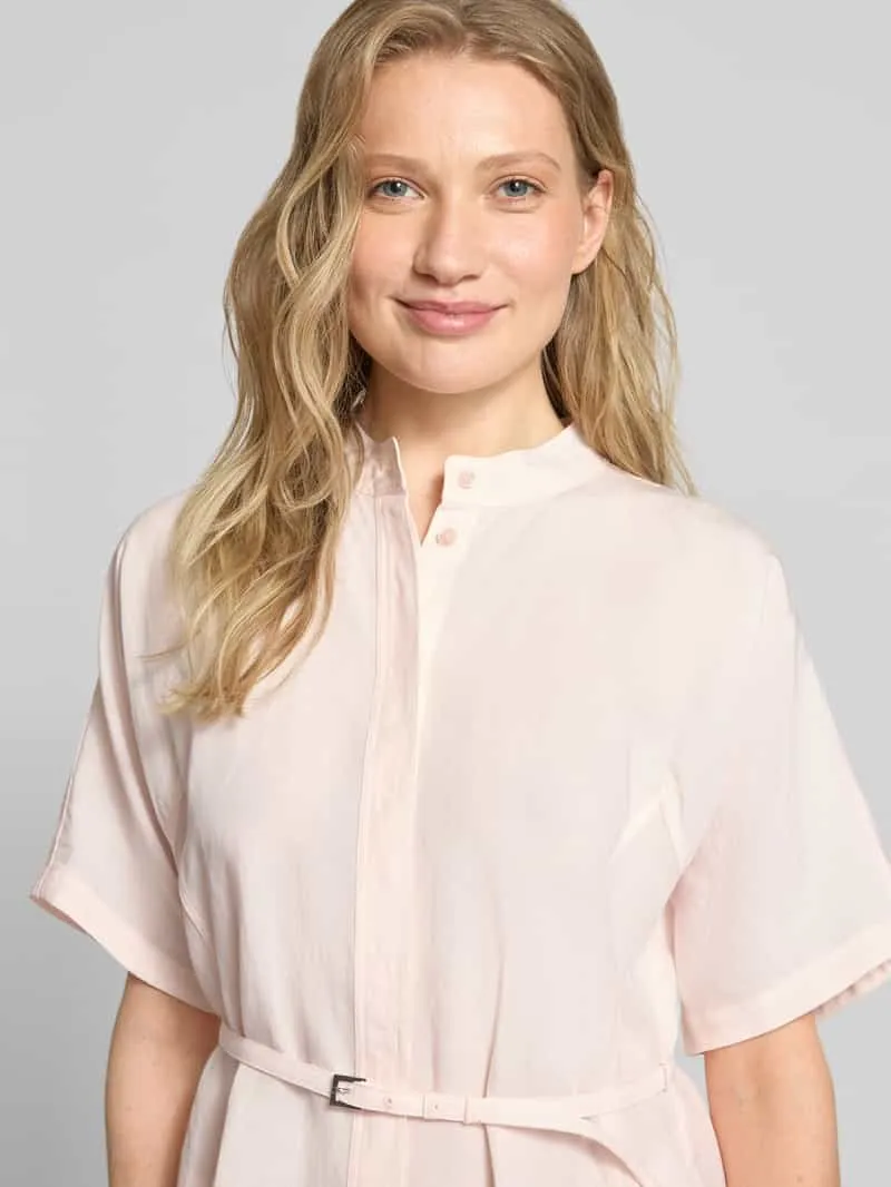 Boss Getailleerde vrijetijdsjurk van mix van lyocell en linnen model 'DALINIA' rosé, foto 5