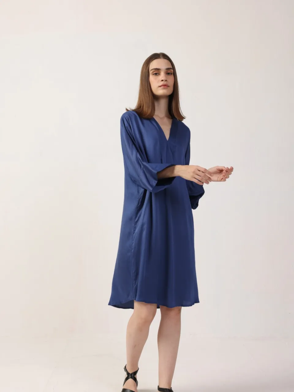 Neu Nomads dames vegan Jurk Kimono Dress Bluejay, foto 2