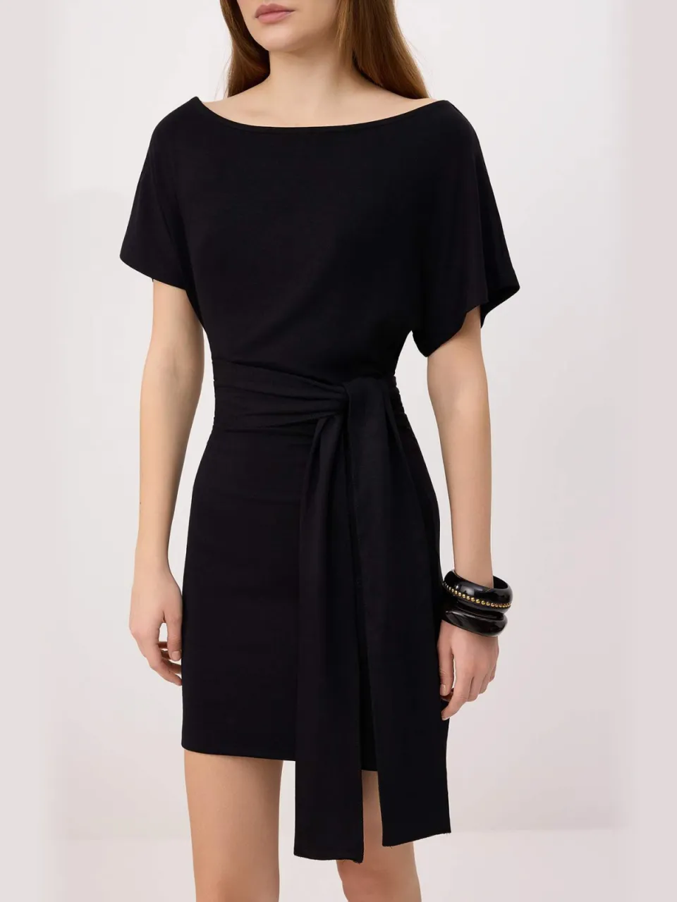 Trendyol TRENDYOLMİLLA Dames Zwart Effen Extra Kort / Super Mini Kort Bodycon Jurken, foto 2