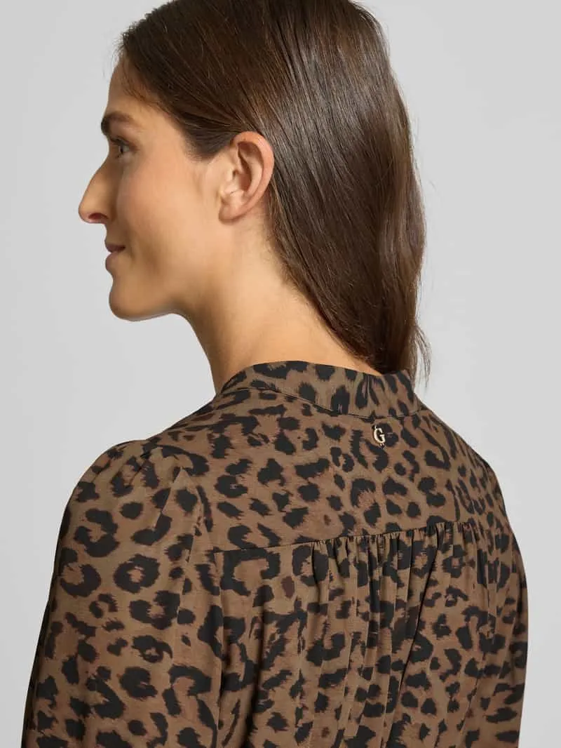 Guess Mini-jurk met strikceintuur, model 'WANDA' middenbruin, foto 4