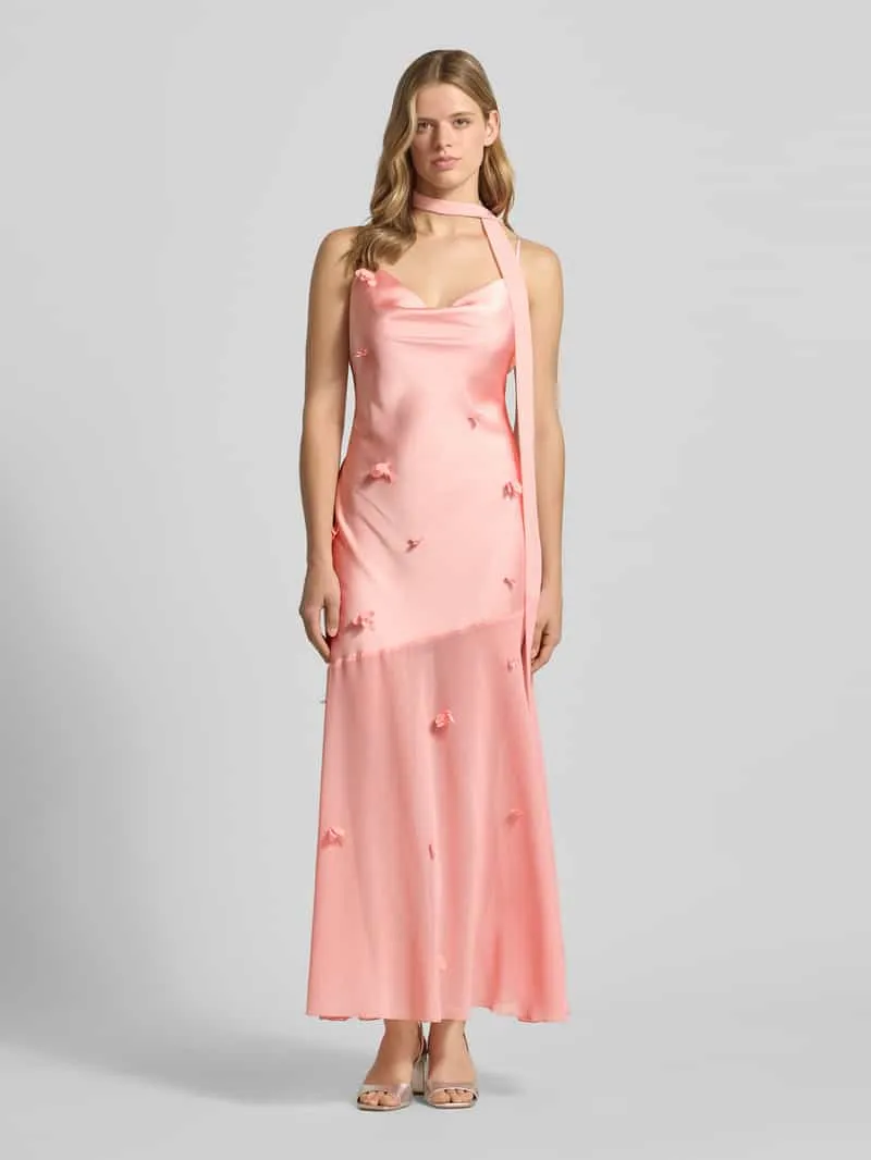 Gina Tricot maxi-jurk met bloemengarnering Roze