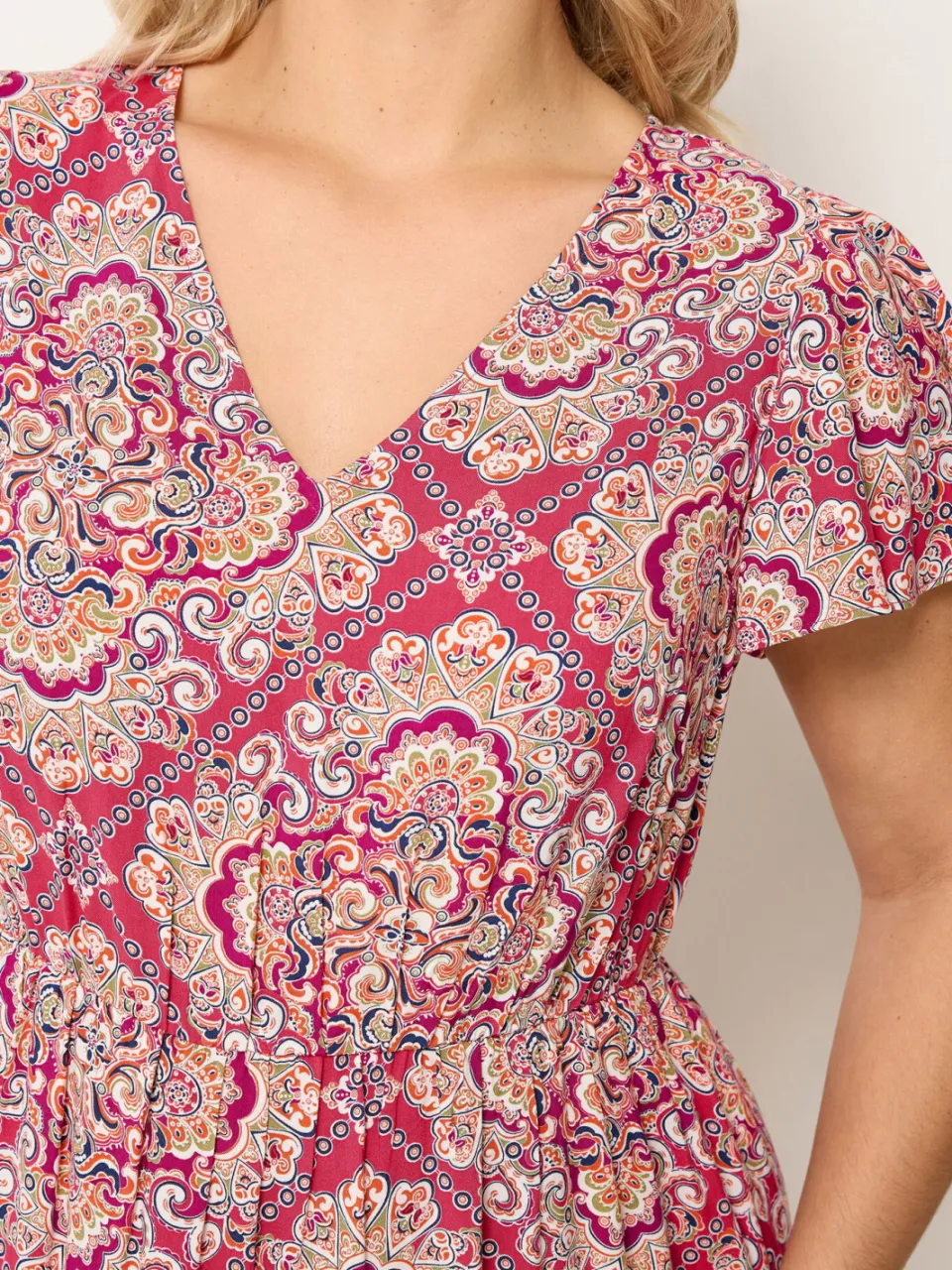 Yours Roze Smockjurk Met Paisleyprint-52, foto 4