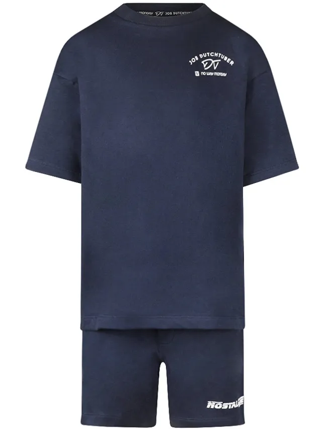 No Way Monday x Job Dutchtuber - Set - Dress Blues donkerblauw