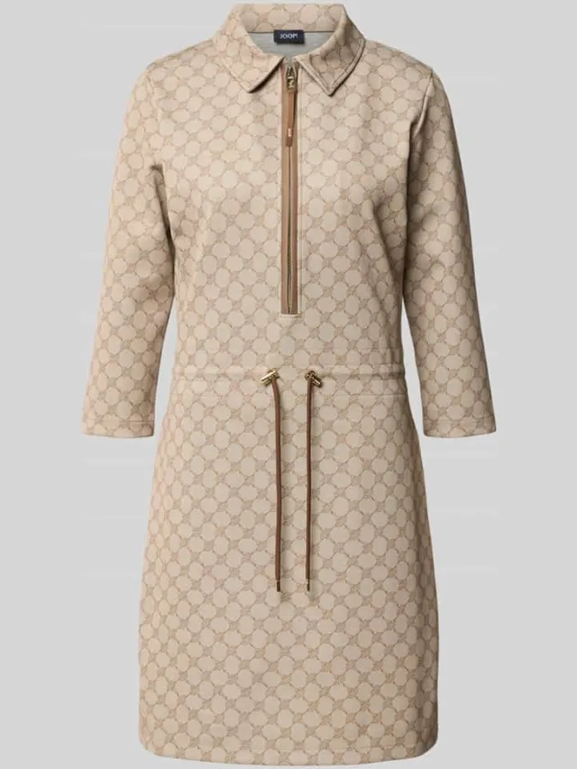 Joop! Getailleerde vrijetijdsjurk met wol model 'Marissa' beige, foto 2